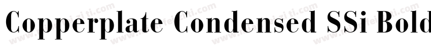 Copperplate Condensed SSi Bold Condensed字体转换